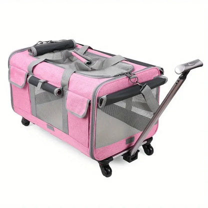 Extra Large Portable Pet Trolley Case, Detachable Dog Trolley Case, Large Foldable Pet Bag Cat Travel Carrier Bag