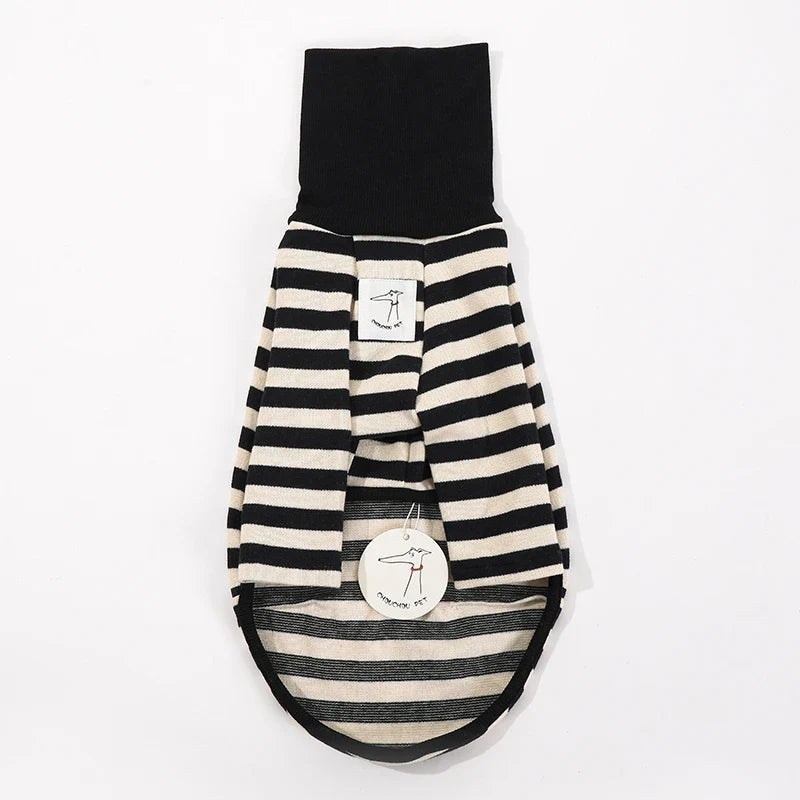 Pet Black White Striped Clothing New Italian Greyhound Spring Summer Dog Clothes For Dogs Shirt Couple Cat Dog Clothing Puppy