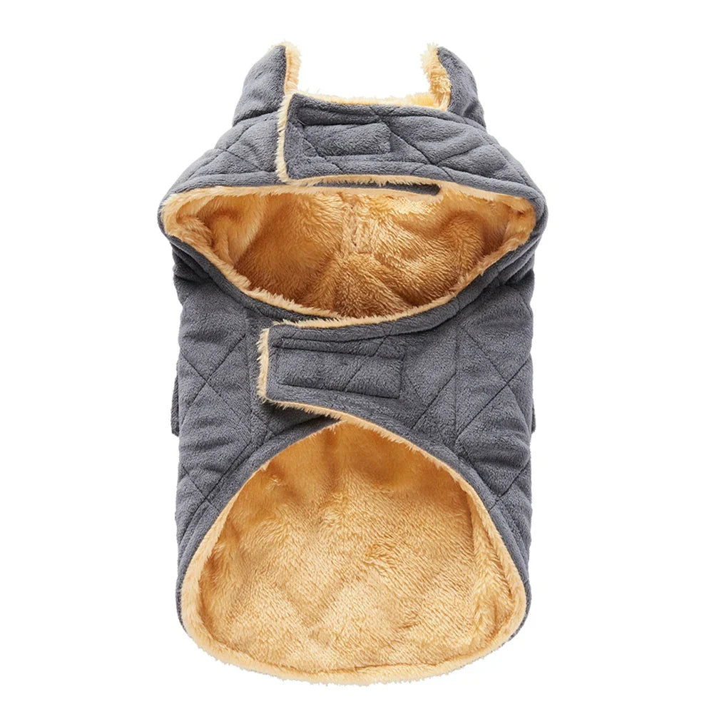 Dog Winter Coats with Leash Hole Cold Weather Fleece Dog Vest Pet Jacket Cold Weather Clothes for Small Medium Dogs Apparel