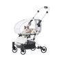 Cat Dog Pet Stroller Transparent Dog Walker Travel Stroller Pink Cat Stroller Out Dog Puller Lightweight Detachable