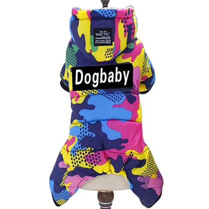 Thicken Warm Dog Jumpsuit Winter Pet Dogs Clothes for Chihuahua Coat Waterproof Hoodie Puppy Overalls Poodle Jacket Pet Apparel