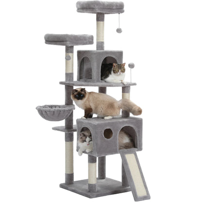 Free Shipping  Multi-Level Cat Tree For Cats With Cozy Perches Stable Cat Climbing Frame Cat Scratch Board Toys Cat Furniture