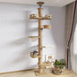 Multifunction Wooden Cat Tree House, Kitten Climbing Toy, Scratching Posts, Tower, Soft Flannel Hammock Bed, Furniture