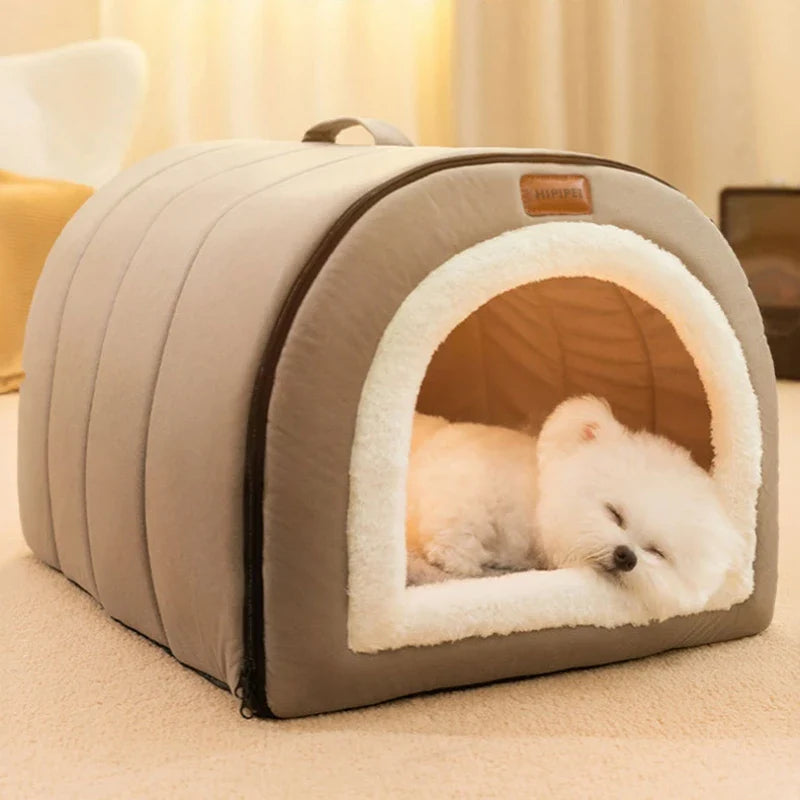 Thickening Tents Bed Nest For Dogs Soft Cat Nest Kennel Winter Cozy Pet House Enclosed Cat House Doghouse Cat Sofa Pet Supplies