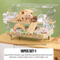 Transparent Hamster Cage Acrylic Hamster Habitat House Breathable Rabbit Chinchilla Guinea Pig Cage Small Animal Breeding Box