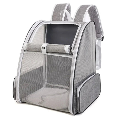 Pet Cat Carrier Backpack Large Capacity Breathable Cat Dogs Carrying Bag Folding Pet Chest Outdoor Portable Travel Pets Carrier